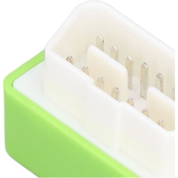OBD2 ECO 15 % drivstoffbesparende chip-tuningboks, grønn ABS, for biler fra 1996 og nyere