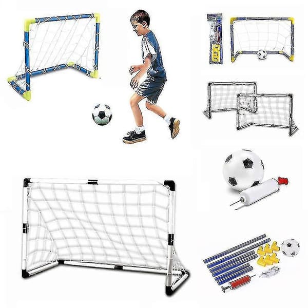 Sinknap Mini Oppustelig Fodboldmål Net Sæt Børn Indendørs Udendørs Spil Legetøj 60cm