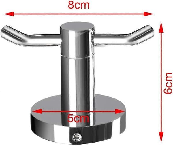 2 st Väggmonterade Kapphängare Moderna Polerade Krom Solid Mässing Dubbla Handdukshängare Dörr Badrum Toalett Hatt Kläder Vägg Dörrhängare