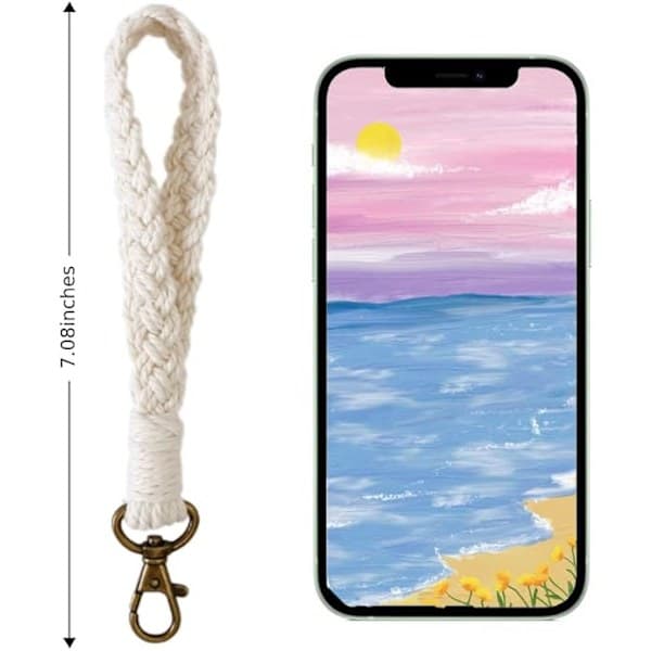 Makrame Nøglering Håndledsrem Nøglering Boho Armbånd Nøglering til Kvinder Nøglering Armbånd Kvinde Gaver