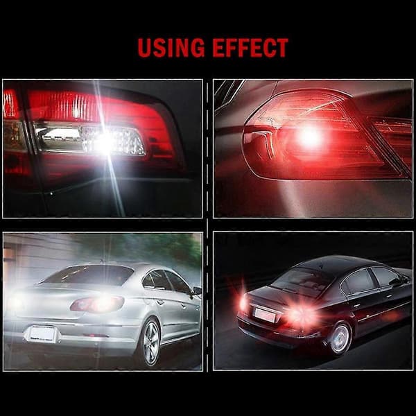 BAY15D 1157 12V LED Bil Brems Reversering Blinklys Super Lys Pære Red