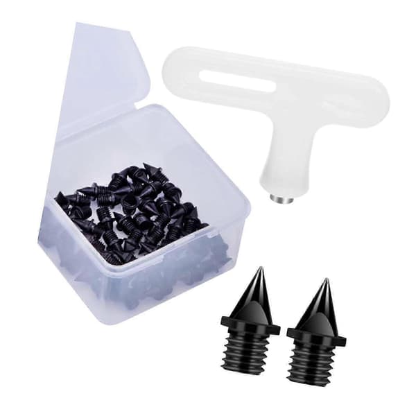50-pakning 5 mm piggsko-pigger Erstatning Lette metallpigger for sprintløping Sport Voksne Black