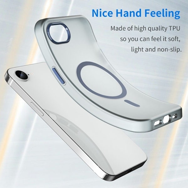 iPhone 16e Cover MagSafe Slim Mat Mørkeblå