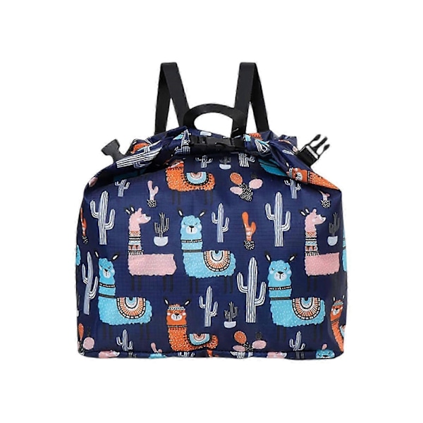 Uimakassi Märkä ja Kuiva Erottelu Säädettävä Vedenpitävä Sarjakuvaprintti Lasten Reppu Rantalaukku Ulkoilutarvike Kaesi Navy Blue Small