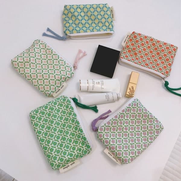Lille blomster makeuptaske kosmetiktaske 1 - spot salg