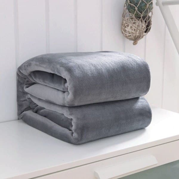 Solid blød stue soveværelse aircondition sengetæppe sovesofa tæppe solid varm farve knæpude