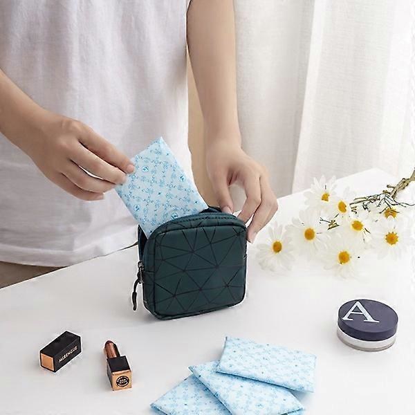Oppbevaringspose for sanitetsbind Menstruasjonskopp Pose Jente Reise silver