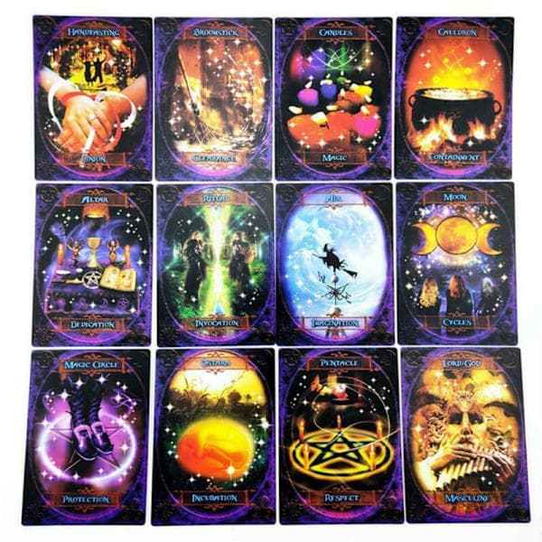 Witches Wisdom Oracle Cards Et sett med 47 kort - spottsalg