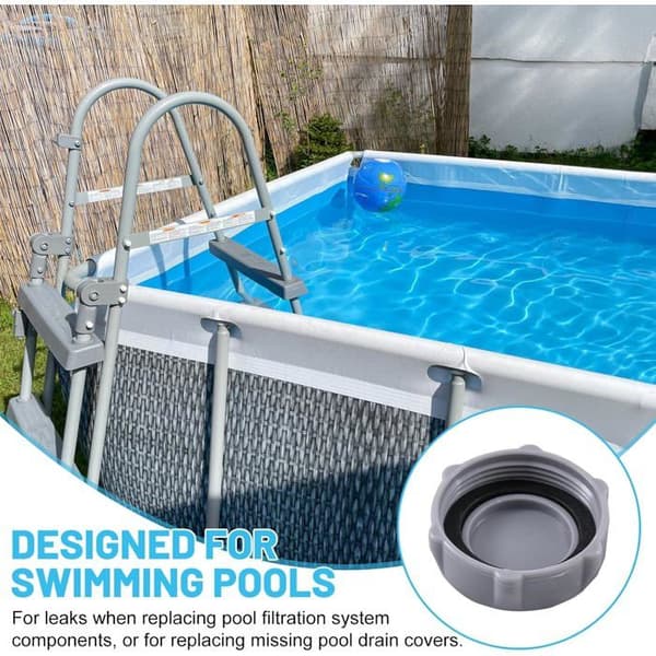 Ventilhætte - Pakke med 2 - Grå Plast - Kompatibel med P6H1158 P01006 - Til fritstående pools
