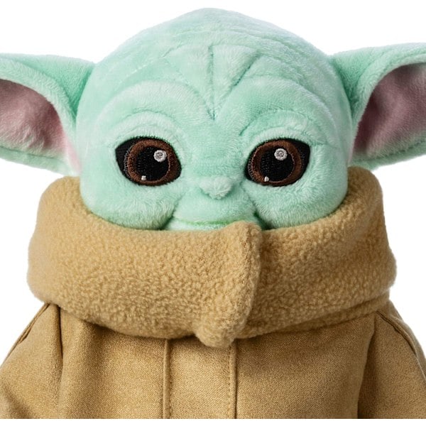 Officiell mjuk plyschleksak, Star Wars The Mandalorian, Baby Yoda, 25 cm/9 tum, gosig leksak med klassisk mantel