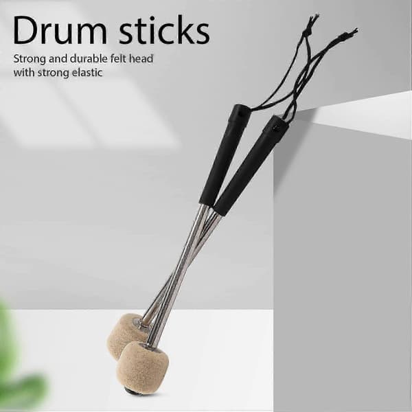 2 stk. stortrommestikker Filthoved Percussion Mallets Timpani Sticks