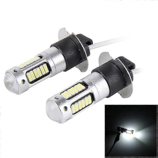 2 stk. H3 10W 30 SMD-4014 LED'er Bil Tågelygte, DC 12V White Light