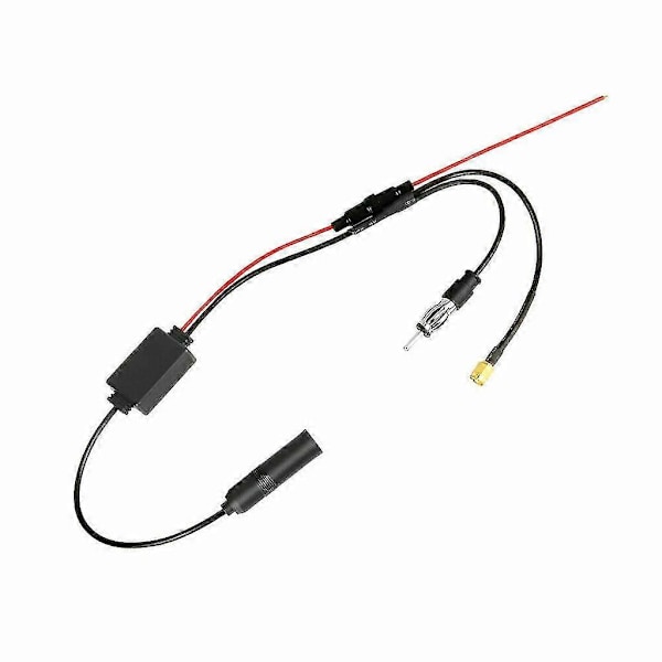 universal dab fm am bilantenne splitter adapter kabel digital radio forstærker
