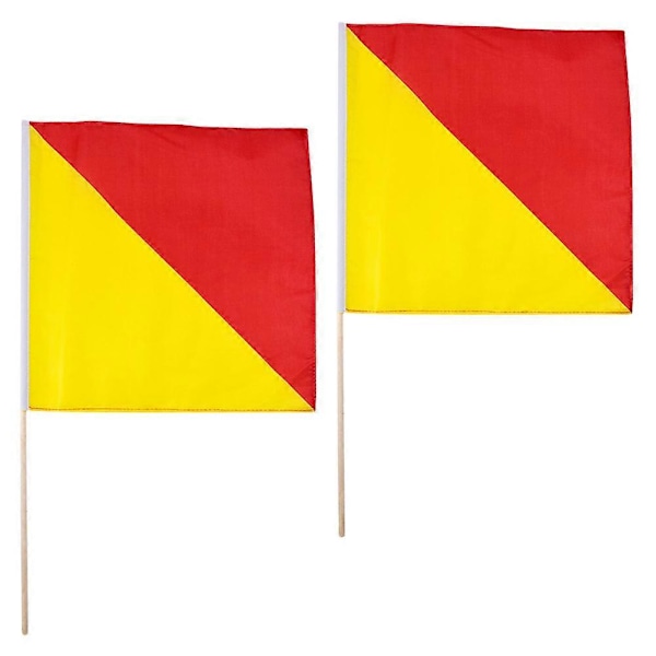 2 st Vinkande Match Signalflagga Handhållen Signalflagga Liten Vinkande Flagga Kommenderande Handhållen Flagga