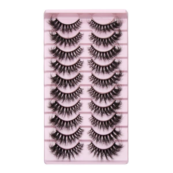 10 par lösögonfransar Cat Eye Lashes