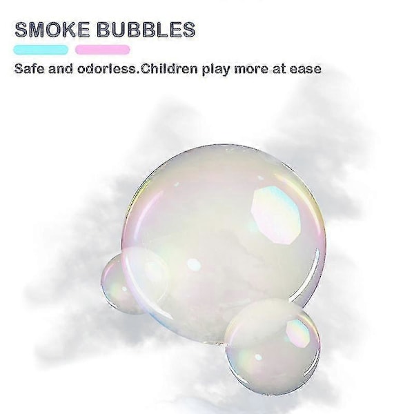 Rökbubbelmaskin Bubbelblåsare Hälsosam Rökbubbel Leksak För Barn Pink Bubble Machine