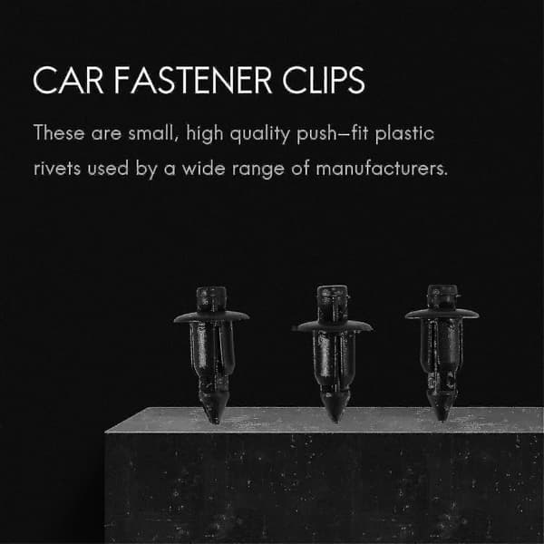 Bedste 50x Plastik Nitte Cykelkåbe Trim Panel Fastgørelsesclips 6mm Til Honda Yamaha Sort