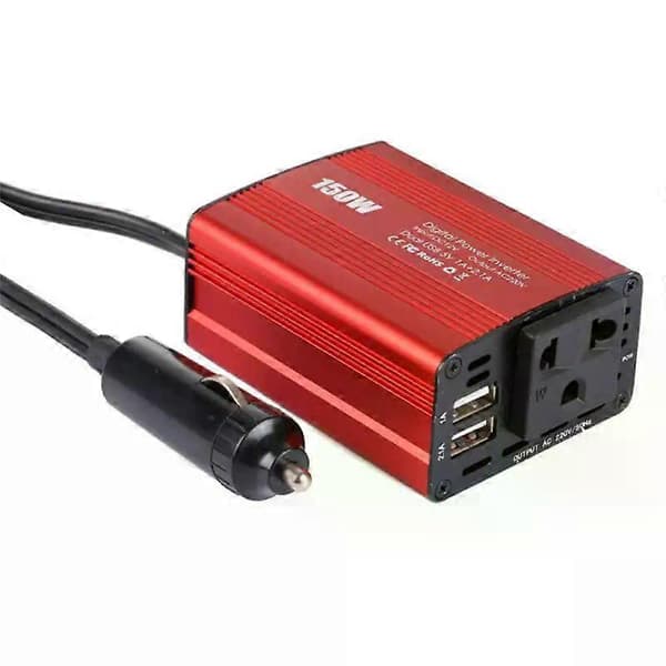 Bilomformer 12V til 220V Sigarettennerplugg 230V Spenningsomformer USB Universaluttak Biltilbehør C3