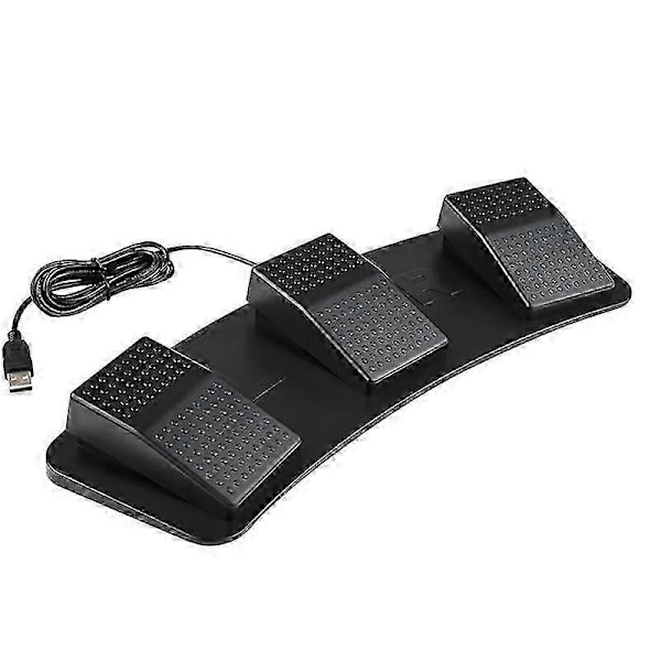 USB Kolminkertainen Jalkakytkinohjain, Mukautettava Näppäimistö, Peli- ja Multimedia-toimintopoljin Comp:lle
