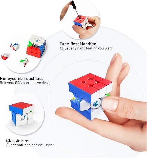 Mini Speed Cube -avainketju, 3x3 avaimenperäkuutio Mini Original Magic Cube lapsille ja aikuisille