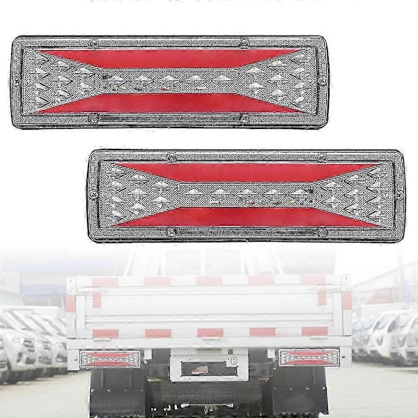 2 stk. Vandtæt 12V Trailer Lastbil LED Baglygte Båd RV Campingvogn Van Flow Styring Bremse Bakgear Trafik Tåge Baglygte-YuJia 2PCS Style C 12V-24V
