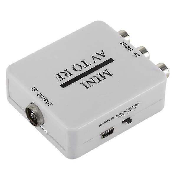 Rca / A / V Komposittvideokabel til Rf / Koaksial / Koaksial Konverter - Modulator Tv