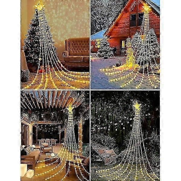 Juledekorasjon Utendørs, 3,5 m Julestjerne LED-fosslys Julelys Juletrelys