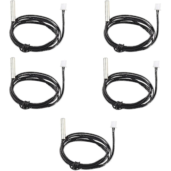 5-pak vanntett Ntc 10k 1% 3950 termistorsensor sonde