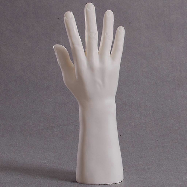 Handdocka Smyckesdisplayställ Manlig Handmodell Armband Ring Handskar White Left hand