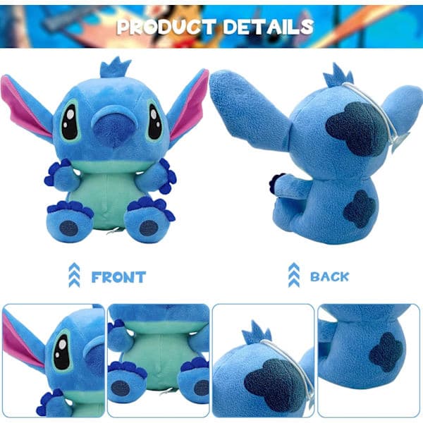 Stitch-pehmolelu, Lilo ja Stitch -pehmolelu, 20 cm, Stitch-pehmo