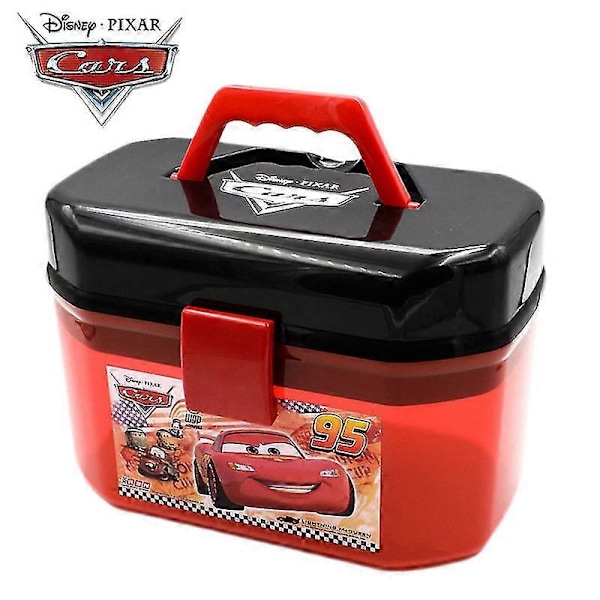 Kannettava säilytyslaatikko Lightning McQueen -autoille, johon mahtuu 30 kaksikerroksista autoa, pysäköintiin, leluihin, lasten lahjapoikiin - ajoneuvolelut BOX NOT CAR