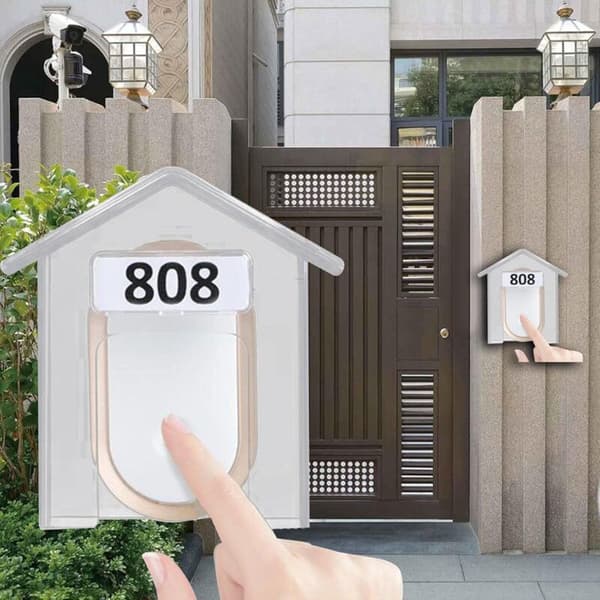 Dörrklocksskydd, regnskydd, skydd för husdörrklocka, skydd för ringklocksknapp, transparent, stänksäkert skydd för hjälpmedel