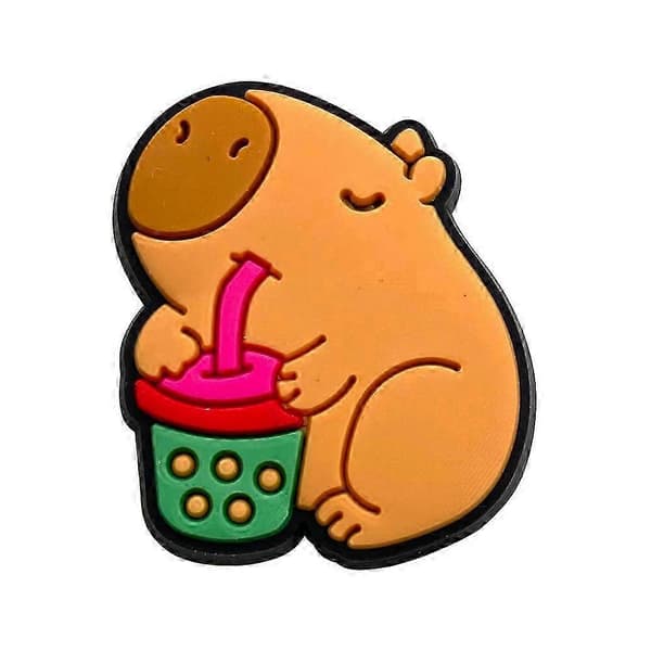 20 st Tecknade Capybara Croc Skoberlocker För Crocs Träskor Sandaler Dekor Tillbehör
