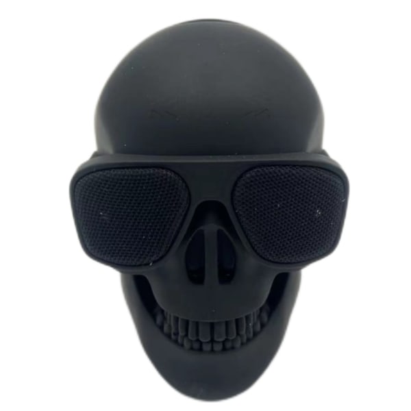 Bluetooth-högtalare i skalleform, bärbar trådlös högtalare med inbyggd mikrofon Matte black
