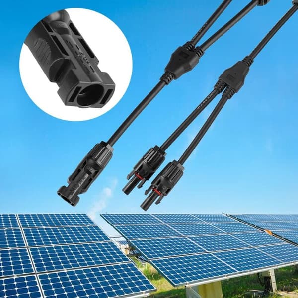 Solcelleforbinder, MC4-forbinder, PV-forbinder, fotovoltaisk solcelleforbinder, han/hun solcellekabelstik, vandtæt forsegling