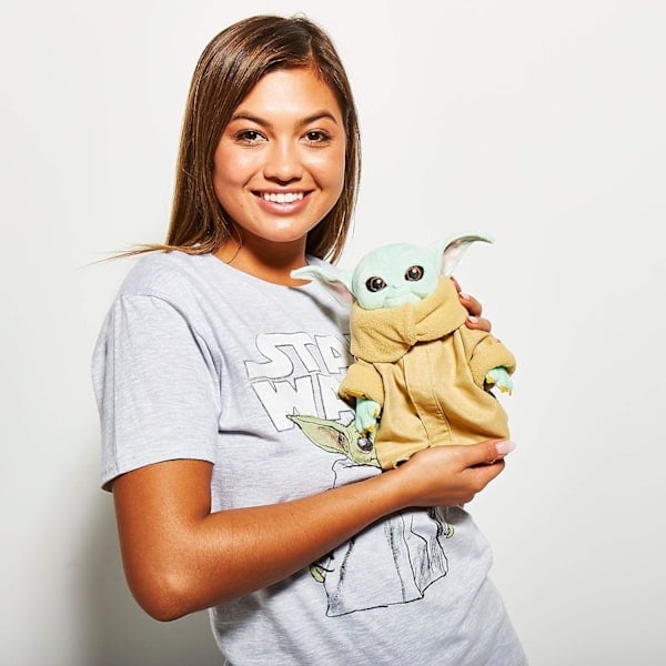 Officiel blød bamse, Star Wars The Mandalorian, Baby Yoda, 25 cm/9 tommer, kosebamse med klassisk kappe