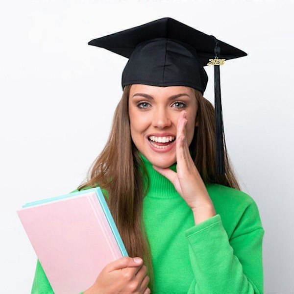 Matt Gradueringshatt for Voksne Unisex Justerbar Bachelorhatt med 2025-Charm Lange Dusker Gradueringsantrekk Bachelorhatt for College Gradueringsbilder Pa Sky Blue