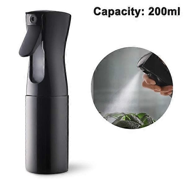 Hårsprayflaske, fin forstøver, 200 ml Salon Spray Hår Sort