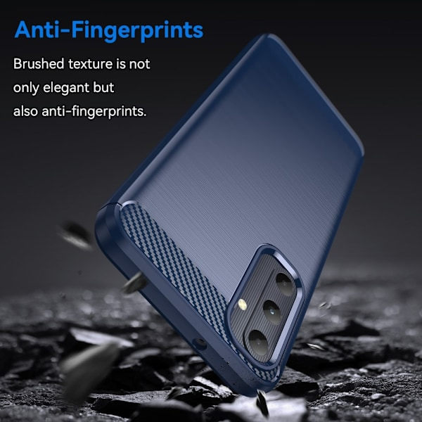 Samsung Galaxy A05s 4G Cover Børstet Stål Tekstur Blå