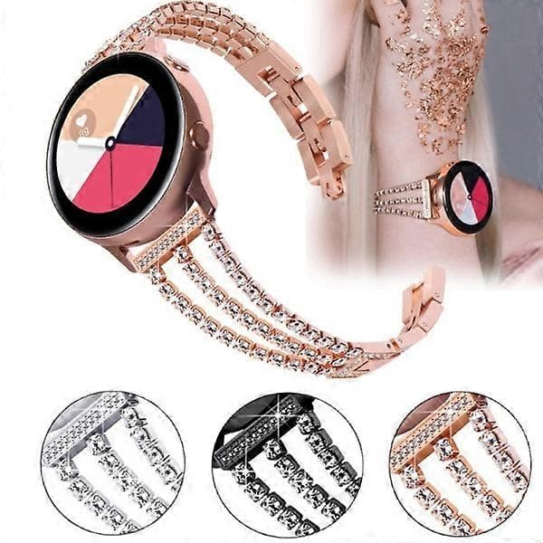 Kompatibel med Samsung Galaxy Watch Rem Tre Diamantkæde