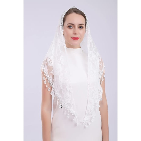 Ocean Triangle Lace Veil Mantilla Sjal eller Latin Scarf Mass