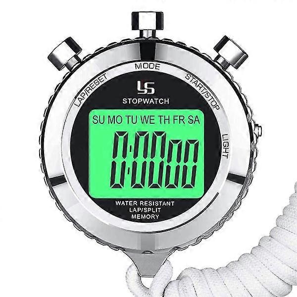 Digital timer i metall med stoppur och klocka för dagligt bruk