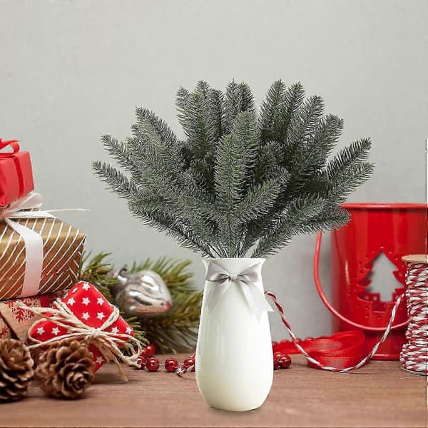 30 stk. kunstige grangrener DIY Garland Julepynt Hagedekorasjon