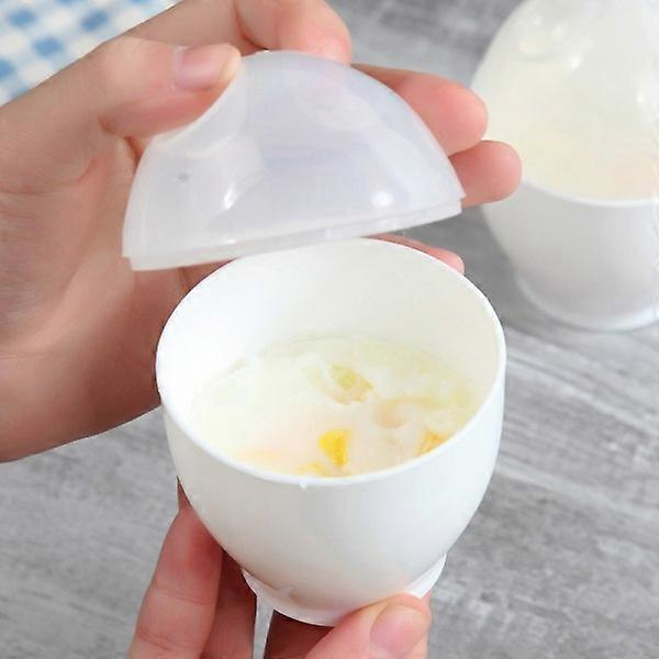 2 stk. Mikrobølgeovn Eggkoker Mini e Damp Eggkopp Dampede Verktøy