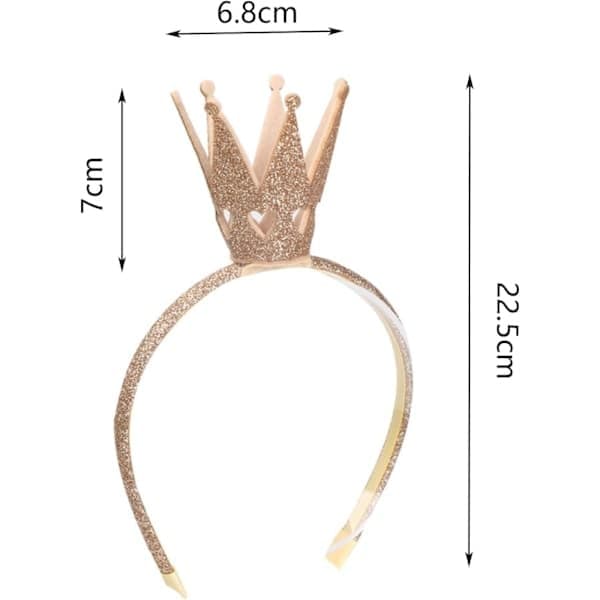 2 st glittrande glänsande tiara guld prinsesskrona tiara bröllopsfest för flickor barn Halloween jul födelsedag