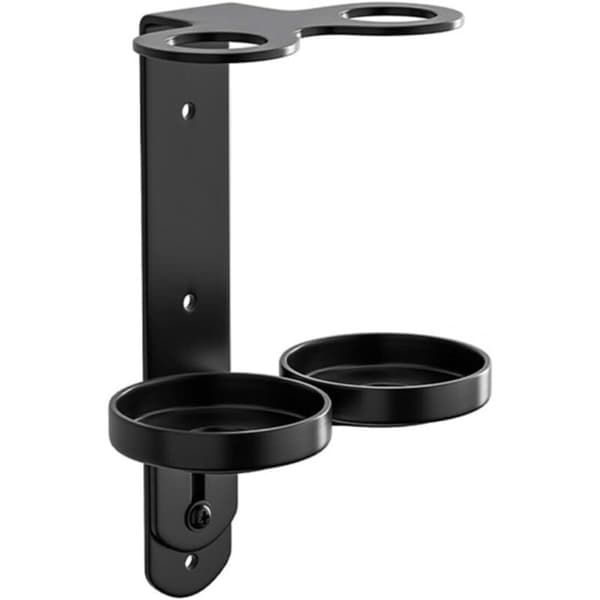 Flytande tvåldispenser, väggmonterad handtvålsdispenserhållare, flaskhållare, duschgel, schampo (2 hål)