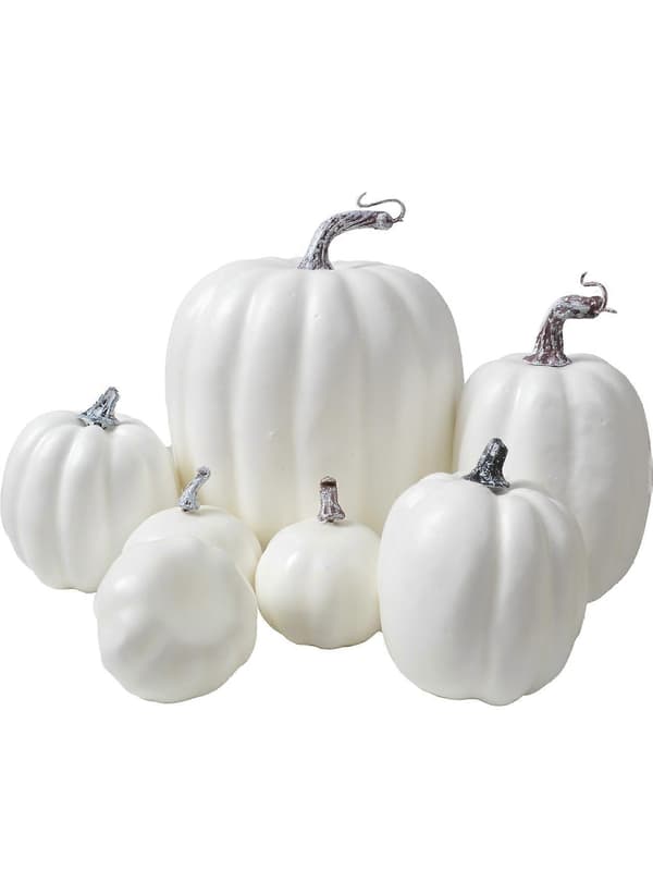 1 sæt 7 stk. kunstige græskar Thanksgiving høstfest Halloween-dekoration Orange
