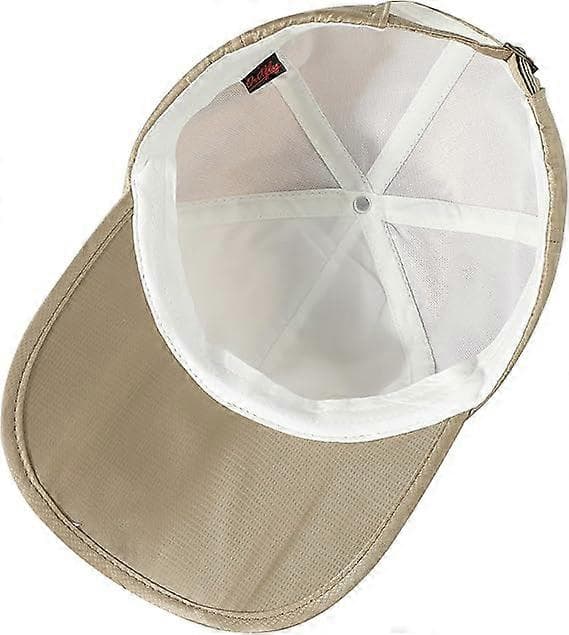 Solbeskyttende, vanntett, hurtigtørkende, sammenleggbare baseballcaps for menn Khaki
