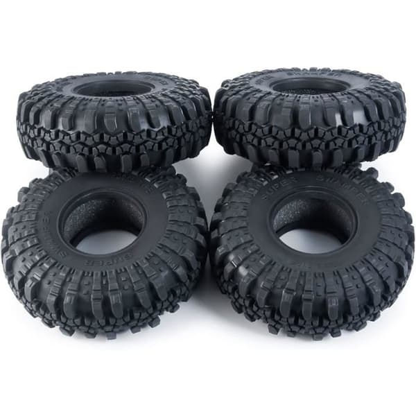 2,2 tommer RC-dæk - Sæt med 4 - Gummi - Til 1/10 Rock Crawler - Axial SCX10 TRX4 - 137x49 mm