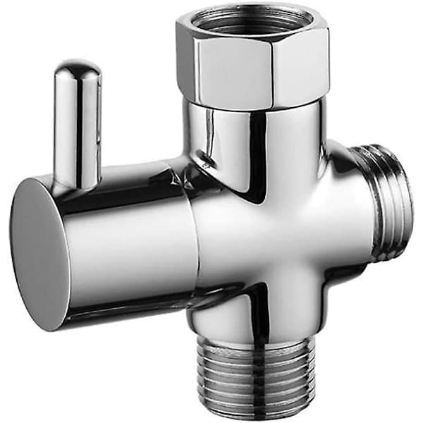 3-veis omleder, omleder, g 1/2, solid messing, dusj, adapter, omleder, kobber, krom{ee}